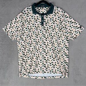 Bad Birdie Italian Checkerboard Golf Polo Shirt Men's 2XL Stretch‎ Outdoors